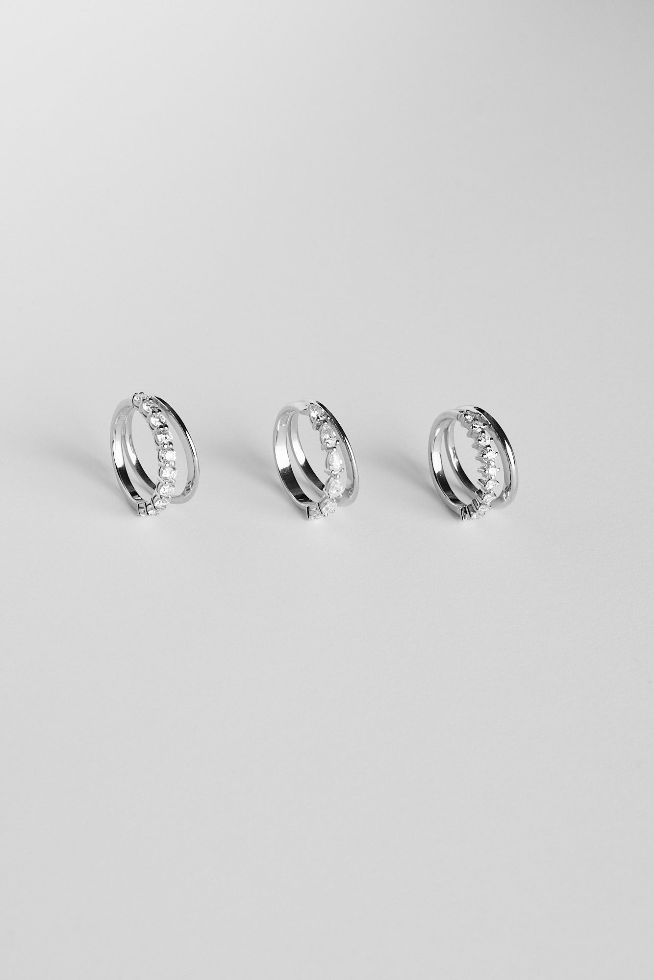 Double Band Buttercup Ring | White Gold
