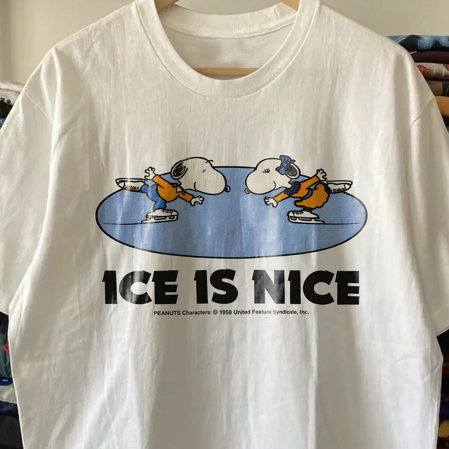 Peanuts - Ice Is Nice Washed White T-Shirt