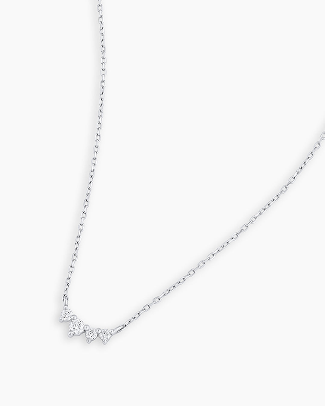 14K Diamond Cluster Necklace