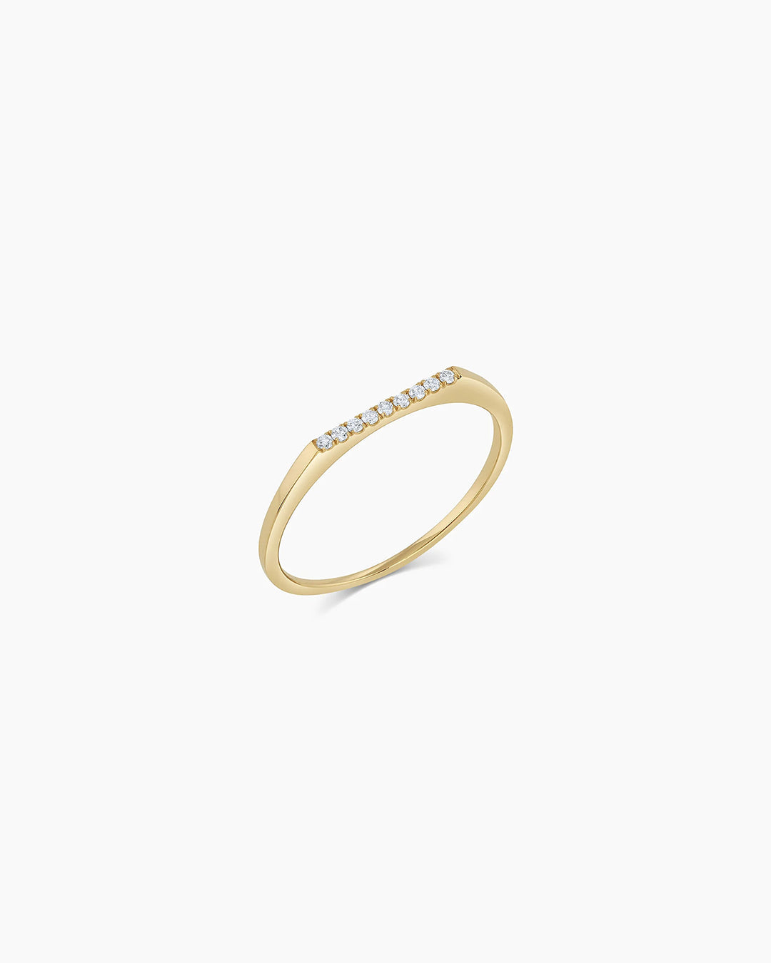 14K Diamond Bar Ring