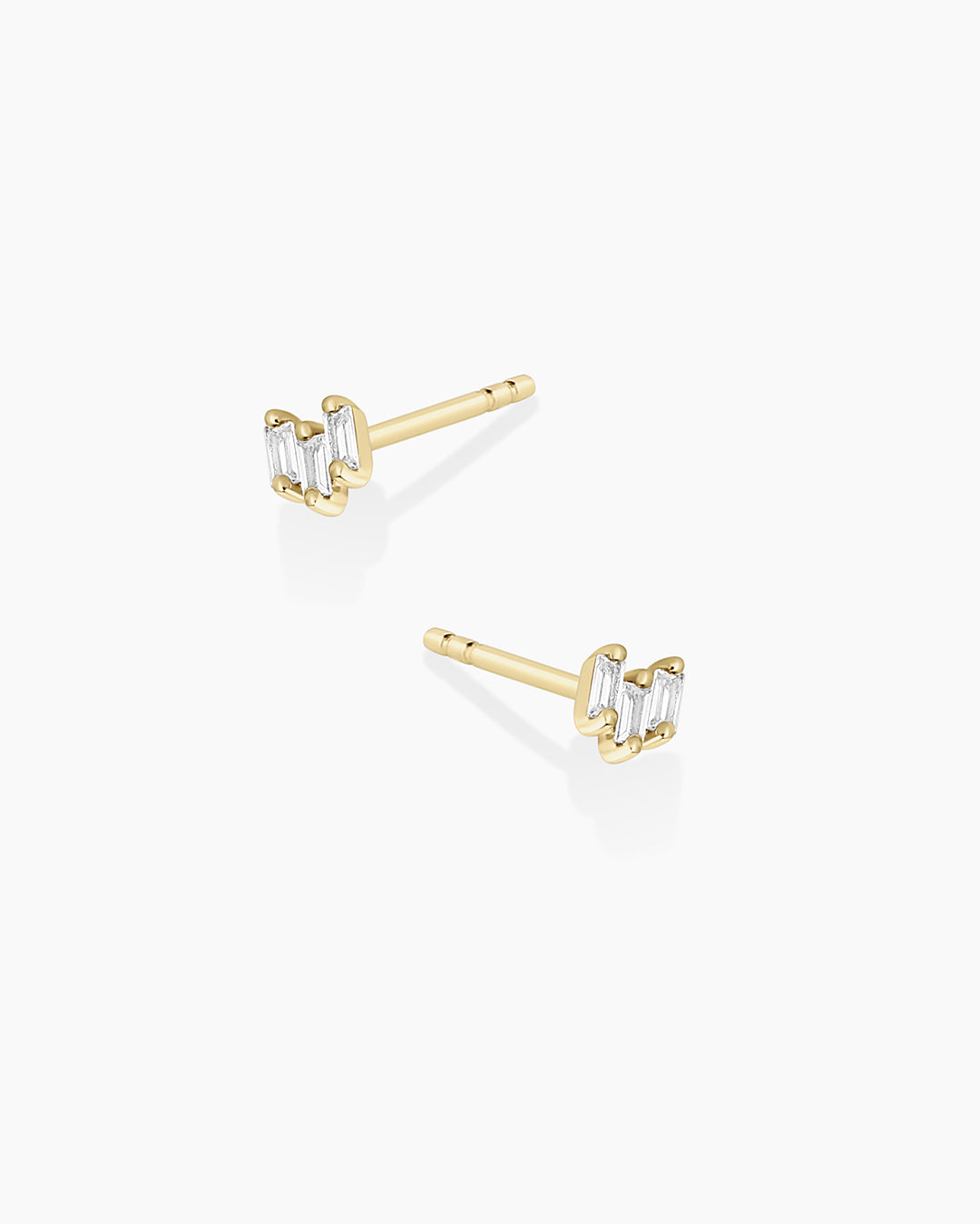 14K Gold White Sapphire Amara Trio Studs