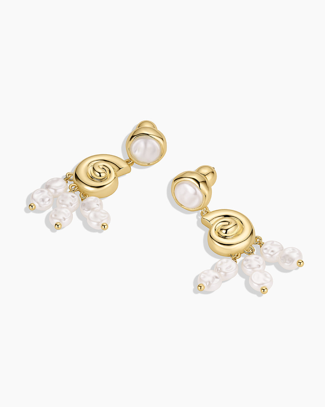 Reese Pearl Nautilus Earrings