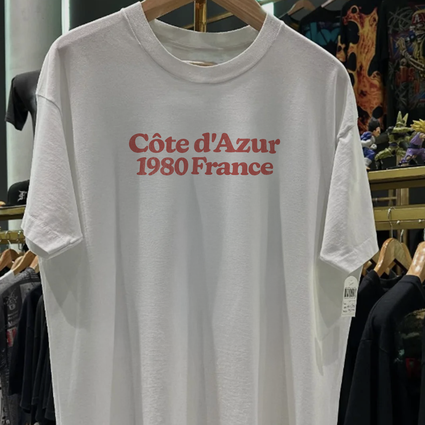 Rare 80s Cāëte D'Azur 1980 France Washed White Tee