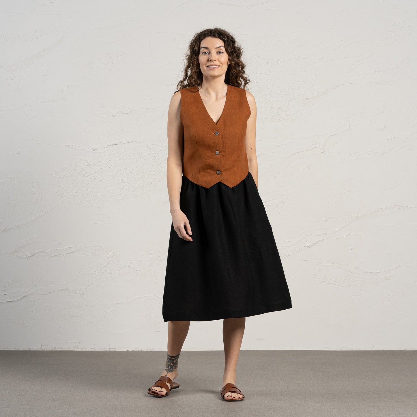Elegant Linen Waistcoat Ava