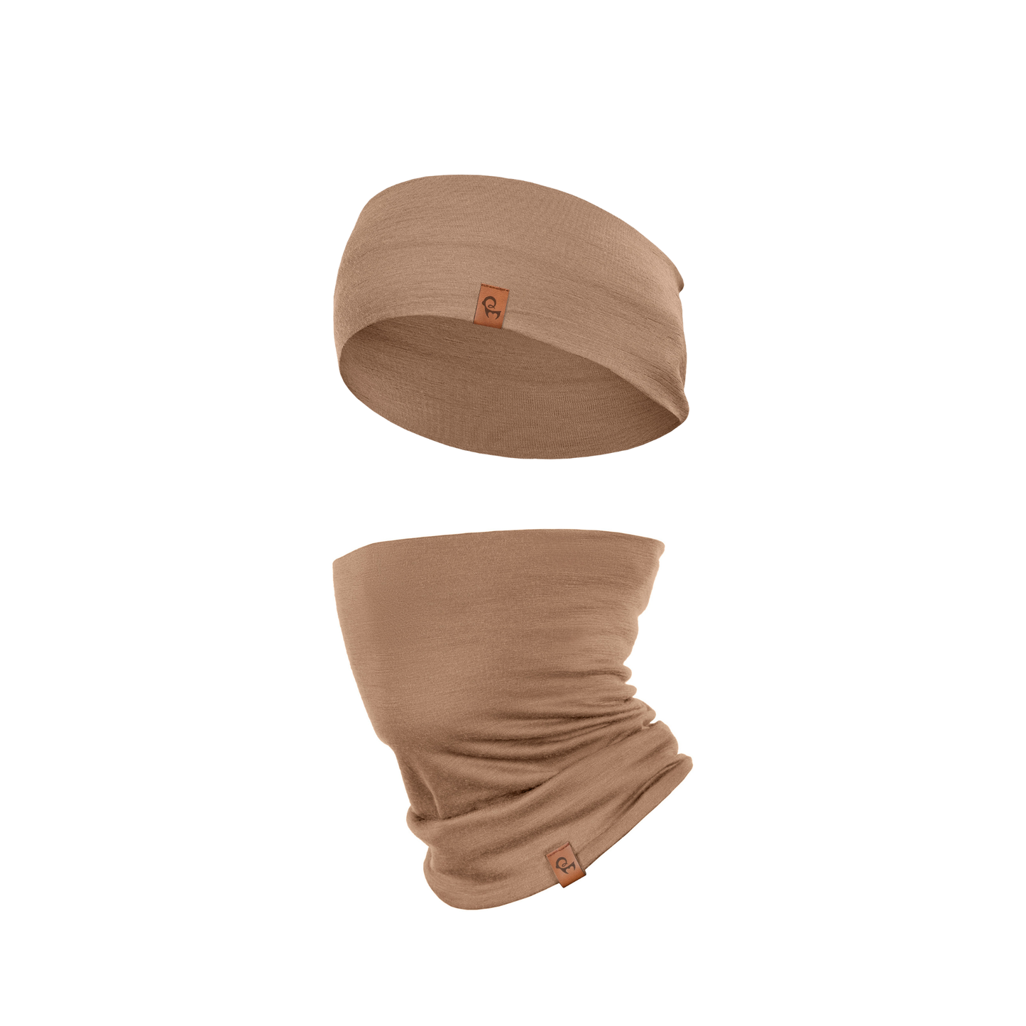 Women's Headband & Gaiter 2-Piece Beige