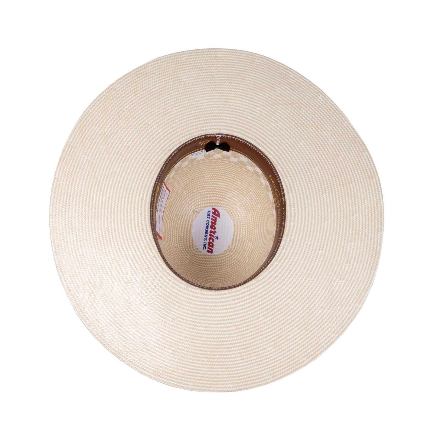 American Two Tone Vented 5" Open Crown Straw Hat