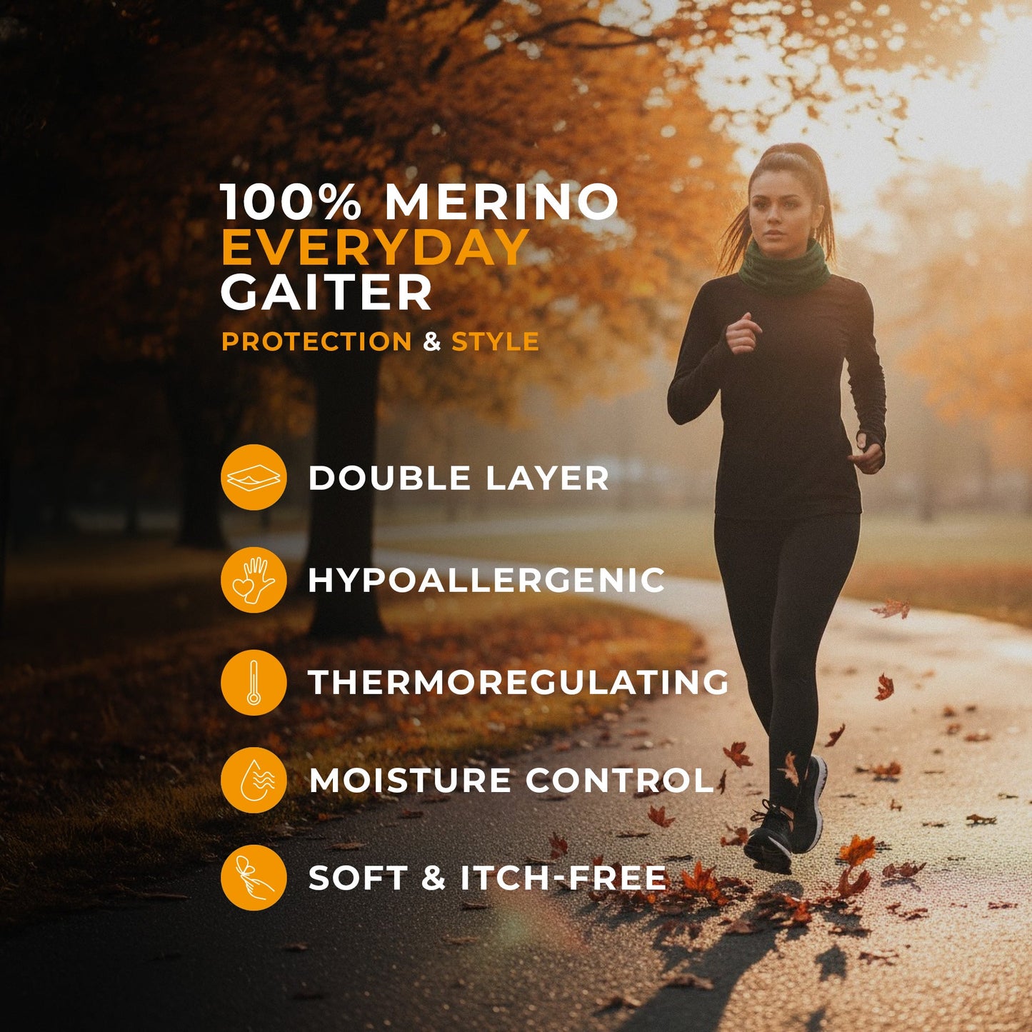 Women's 100% Merino Sun Protective Neck Gaiter