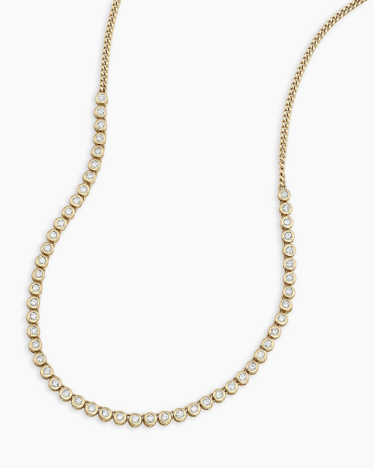 14K Classic Diamond Row Necklace
