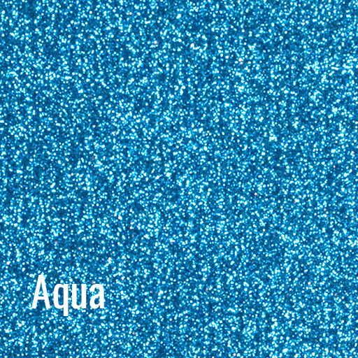 12" Aqua - Siser Glitter Heat Transfer Vinyl (HTV)