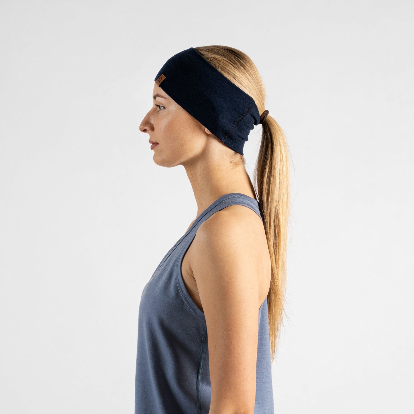 Women's 100% Merino Headband Navy Blue