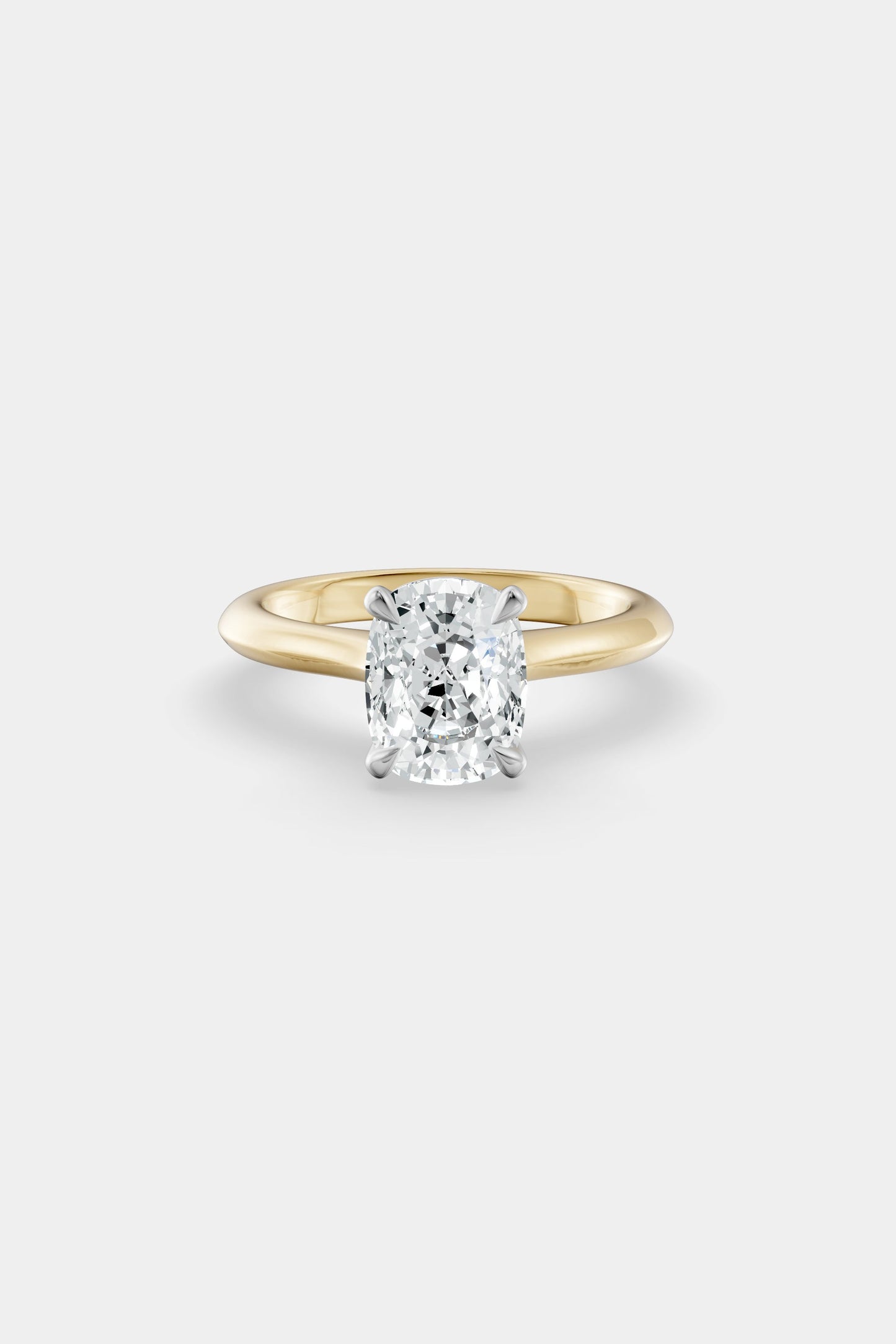 Diamond Solitaire Ring | Traditional Open-Style Band