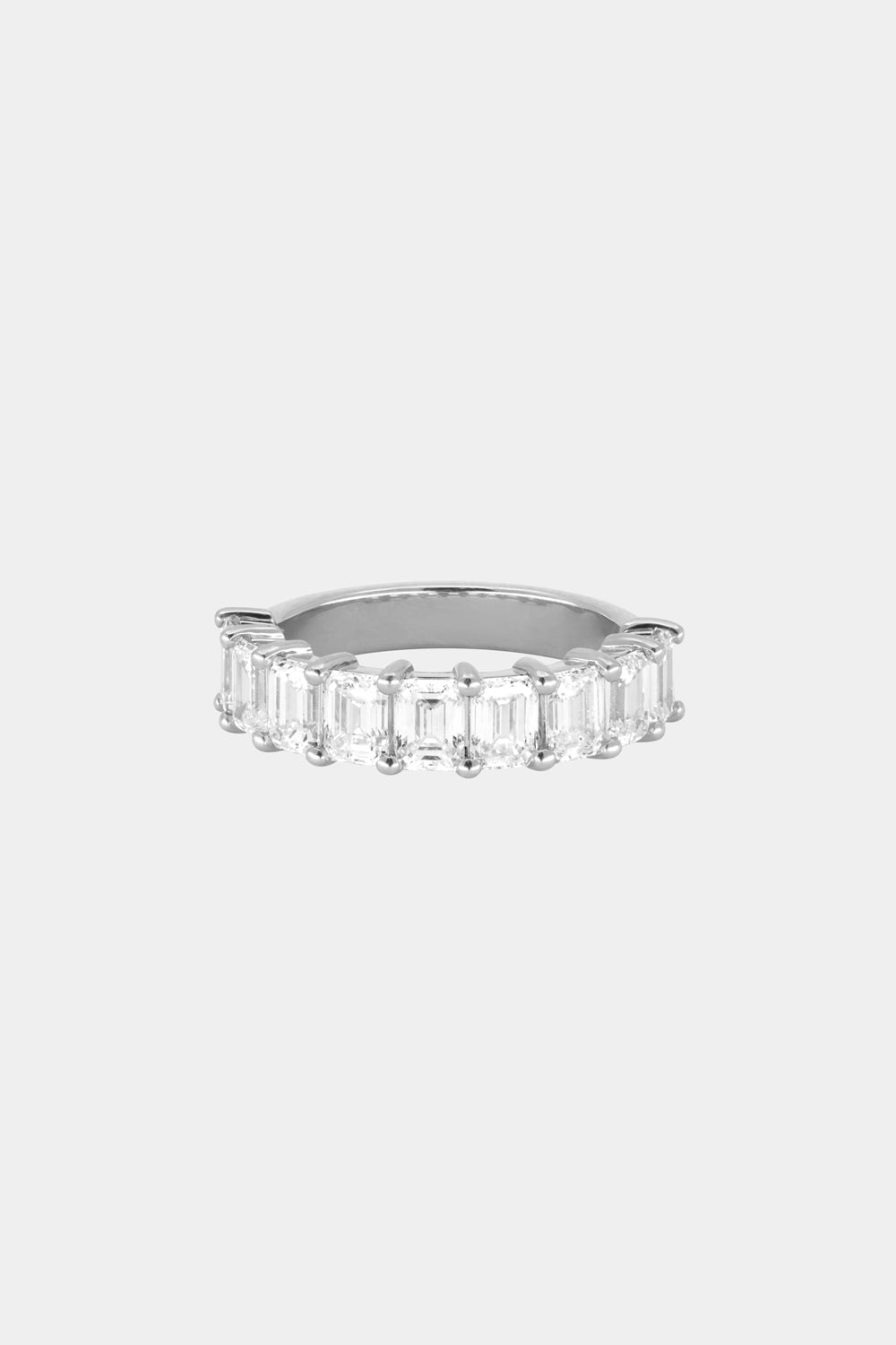 Emerald Diamond Half Band | Gold