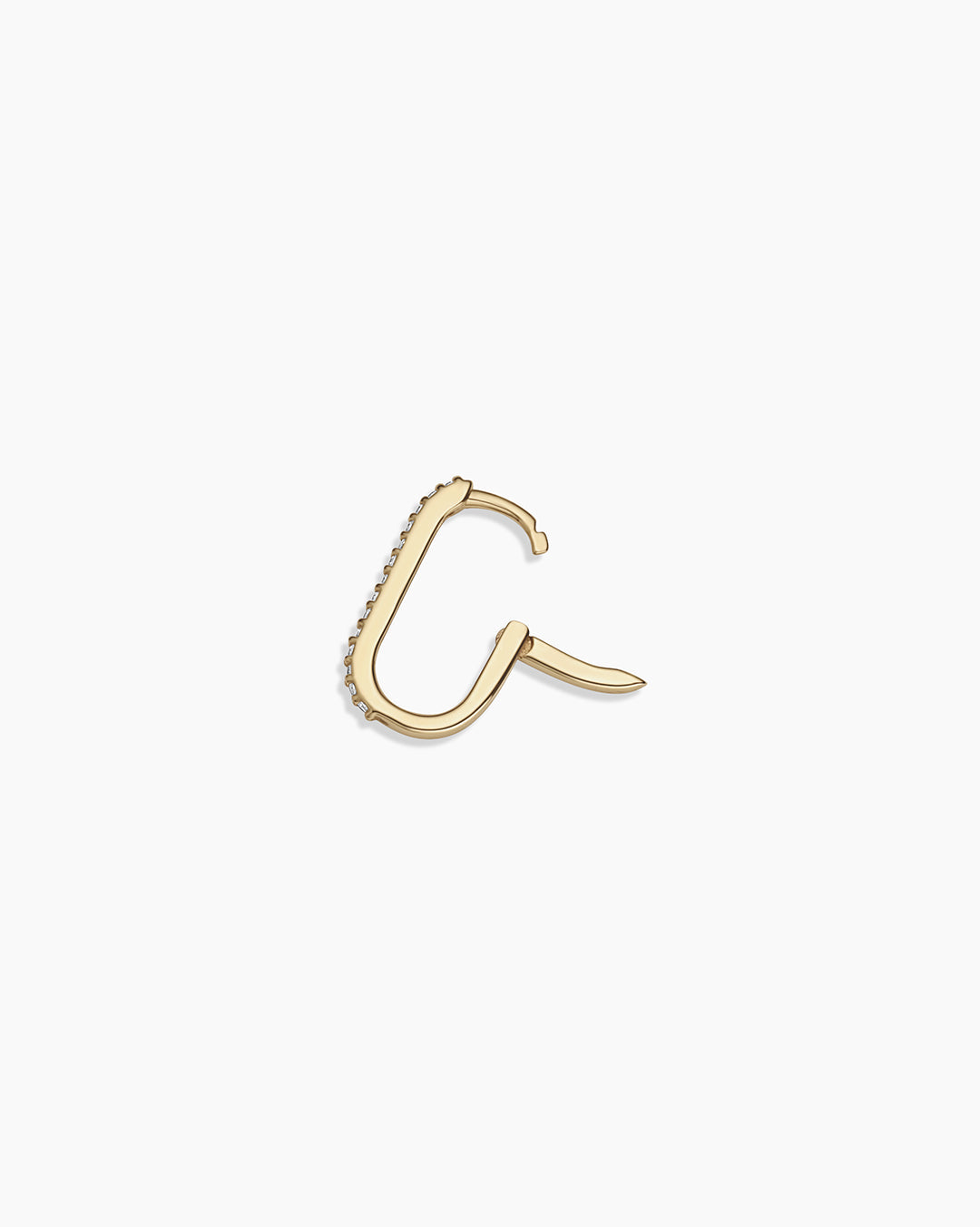 14K Diamond Parker Link Single Huggie
