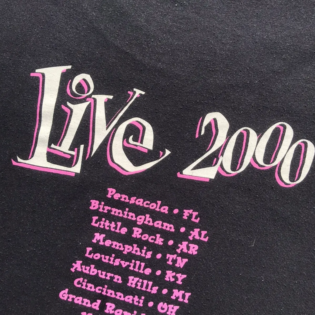 Britney Spears Live 2000 - Vintage Black T-Shirt
