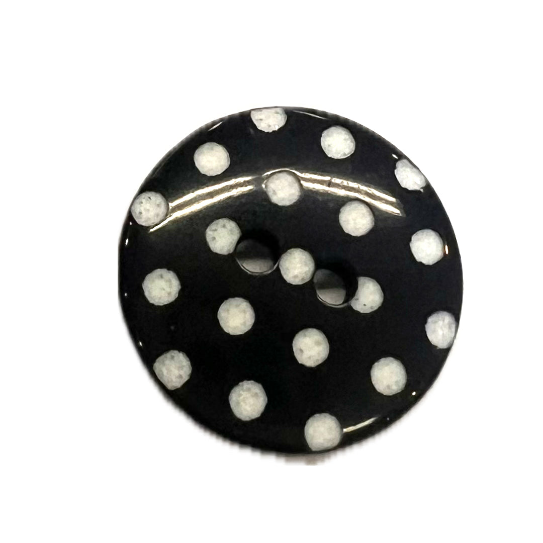 Black w/ White Polkadots-18mm
