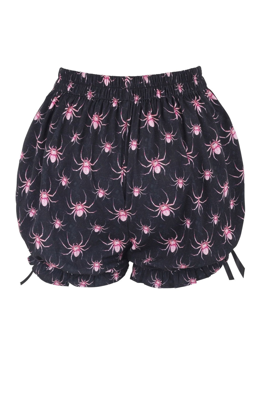 Black/Pink Spider Crepe Bloomers