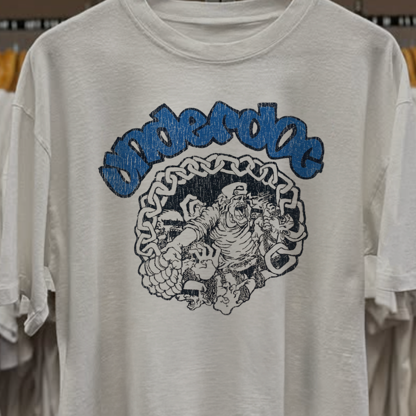 Rare 80's Underdog Hardcore Washed White Tee