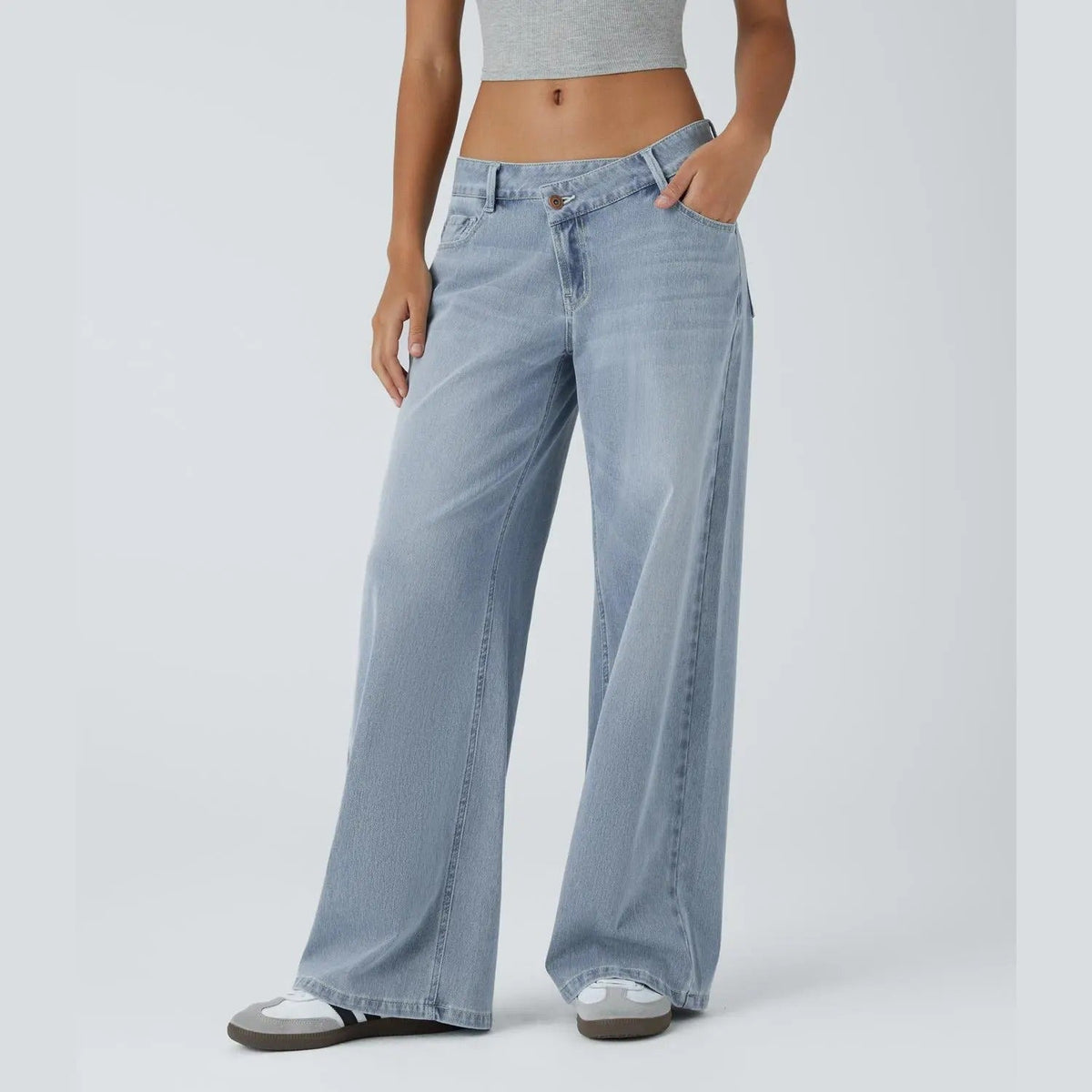 Women’s Comfort Stretch Baggy Jeans – Relaxed Fit for Everyday Wear