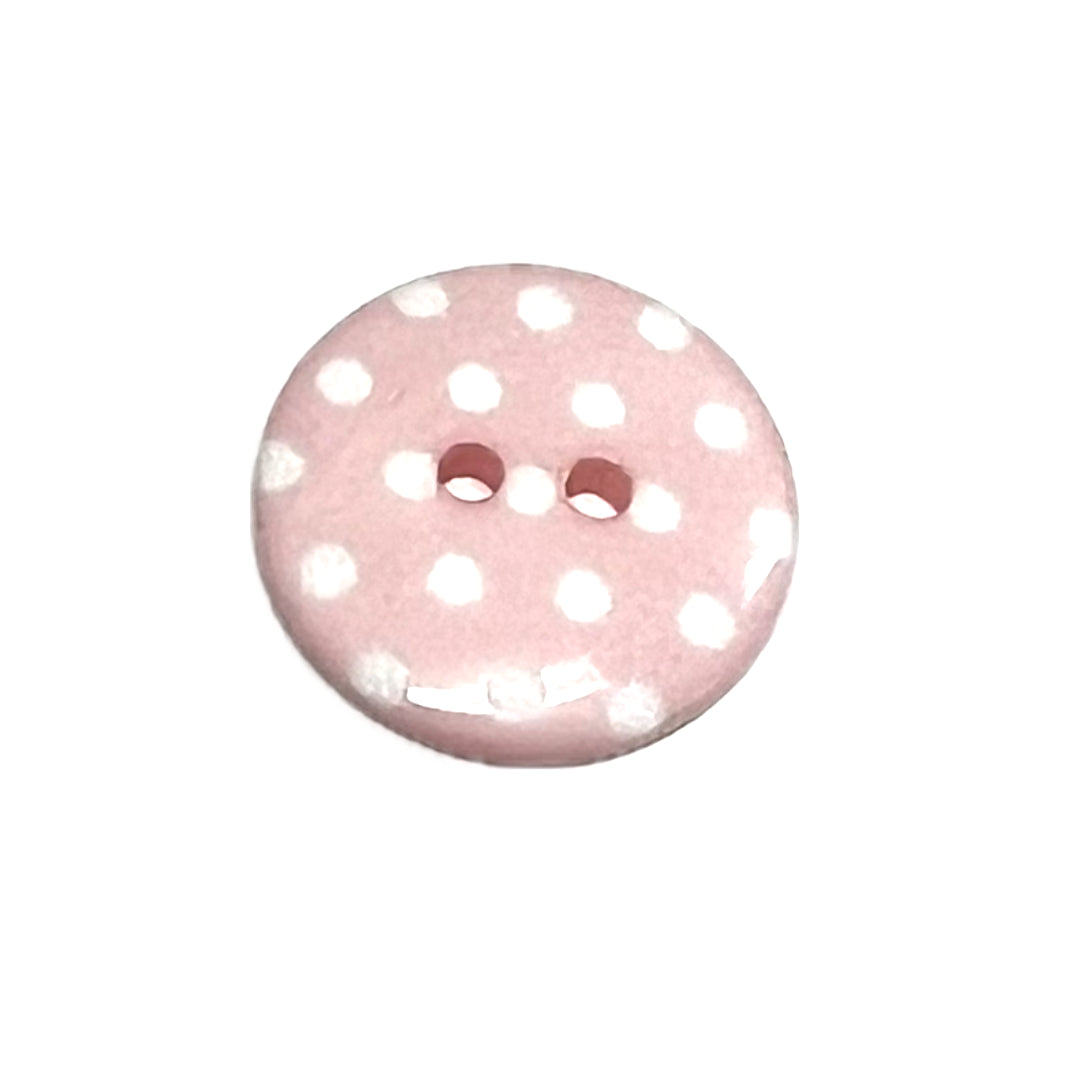 Light Pink w/ White Polka-18mm