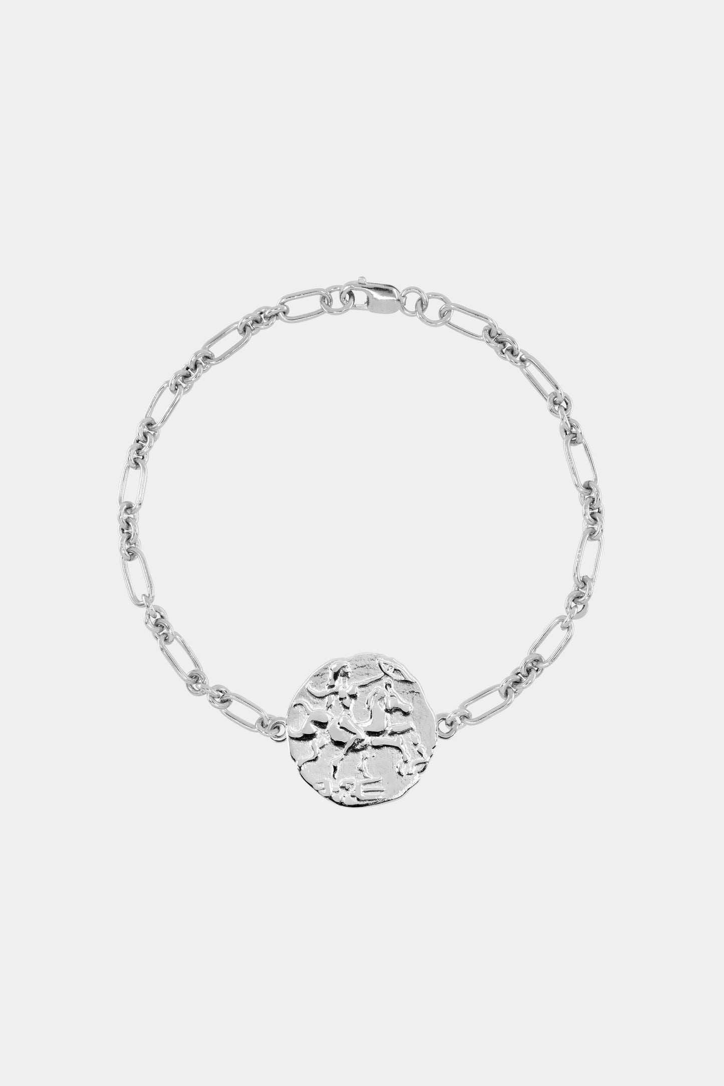 Large Warrior Coin Bracelet | Silver