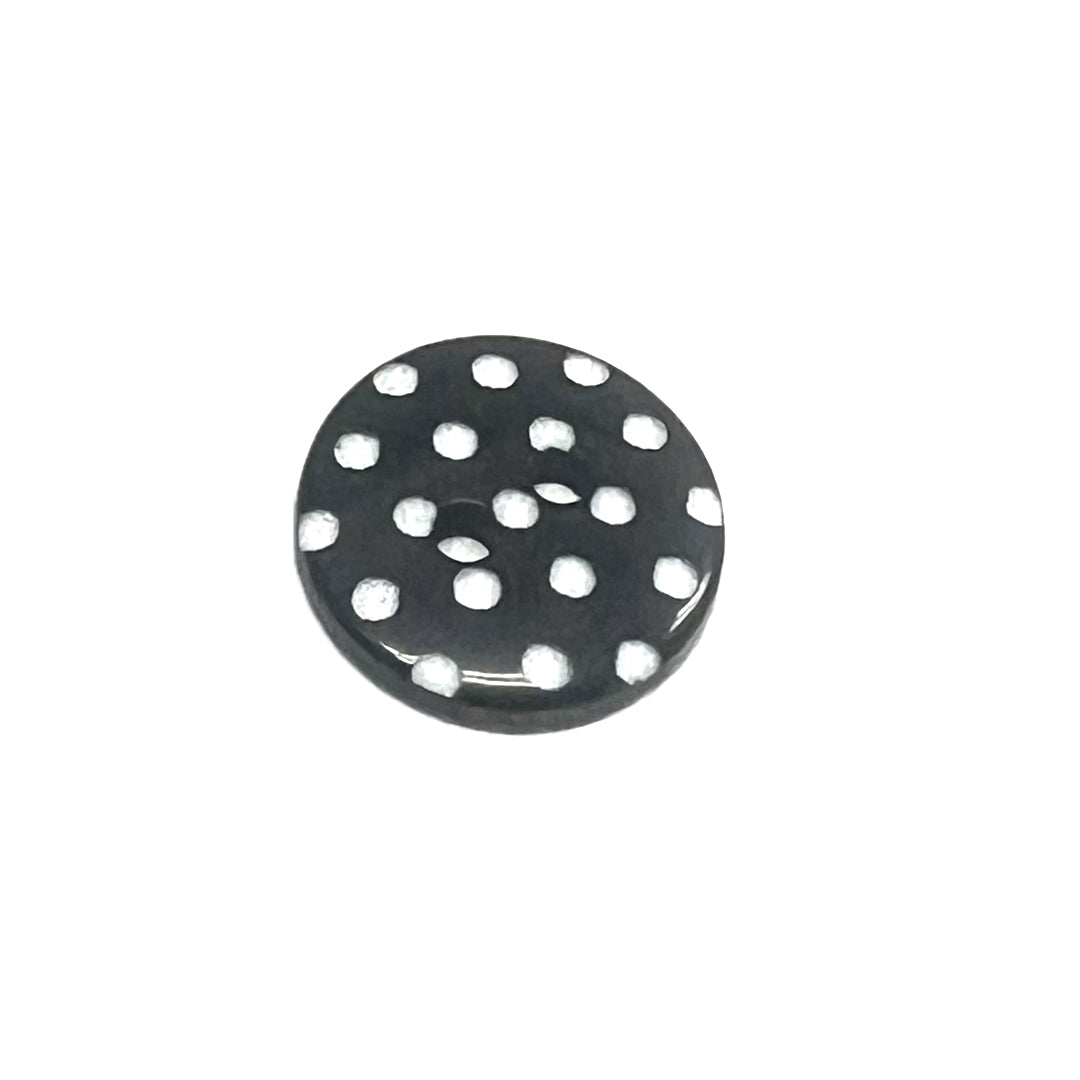 Navy & White Polkadots-14mm