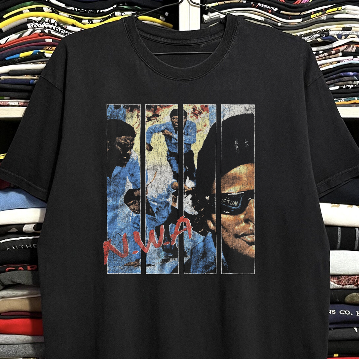 90s N.W.A Washed Black Tee
