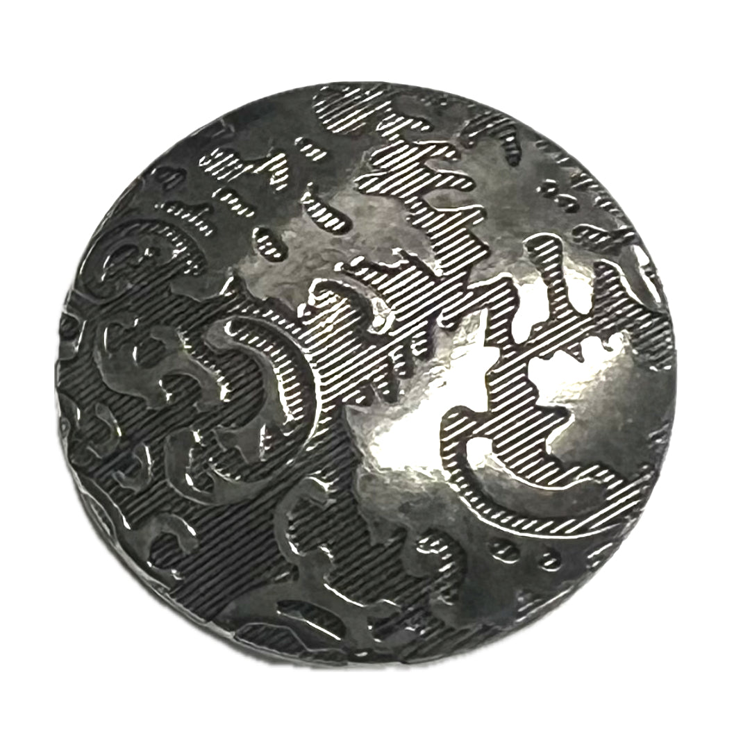 Poly Button-Antique Silver