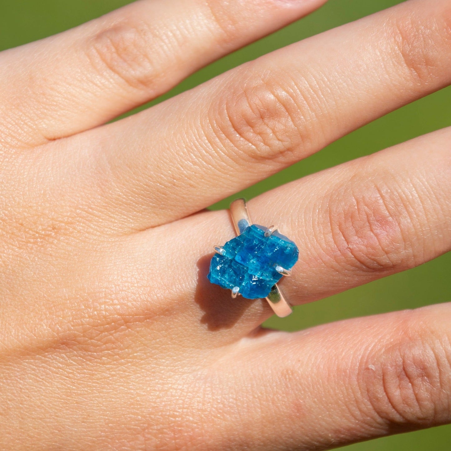 Blue Apatite Ring