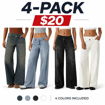 Women’s Comfort Stretch Baggy Jeans – Relaxed Fit for Everyday Wear