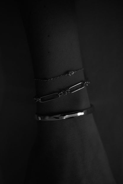 Large Lennox Bracelet | Silver or 9K White Gold