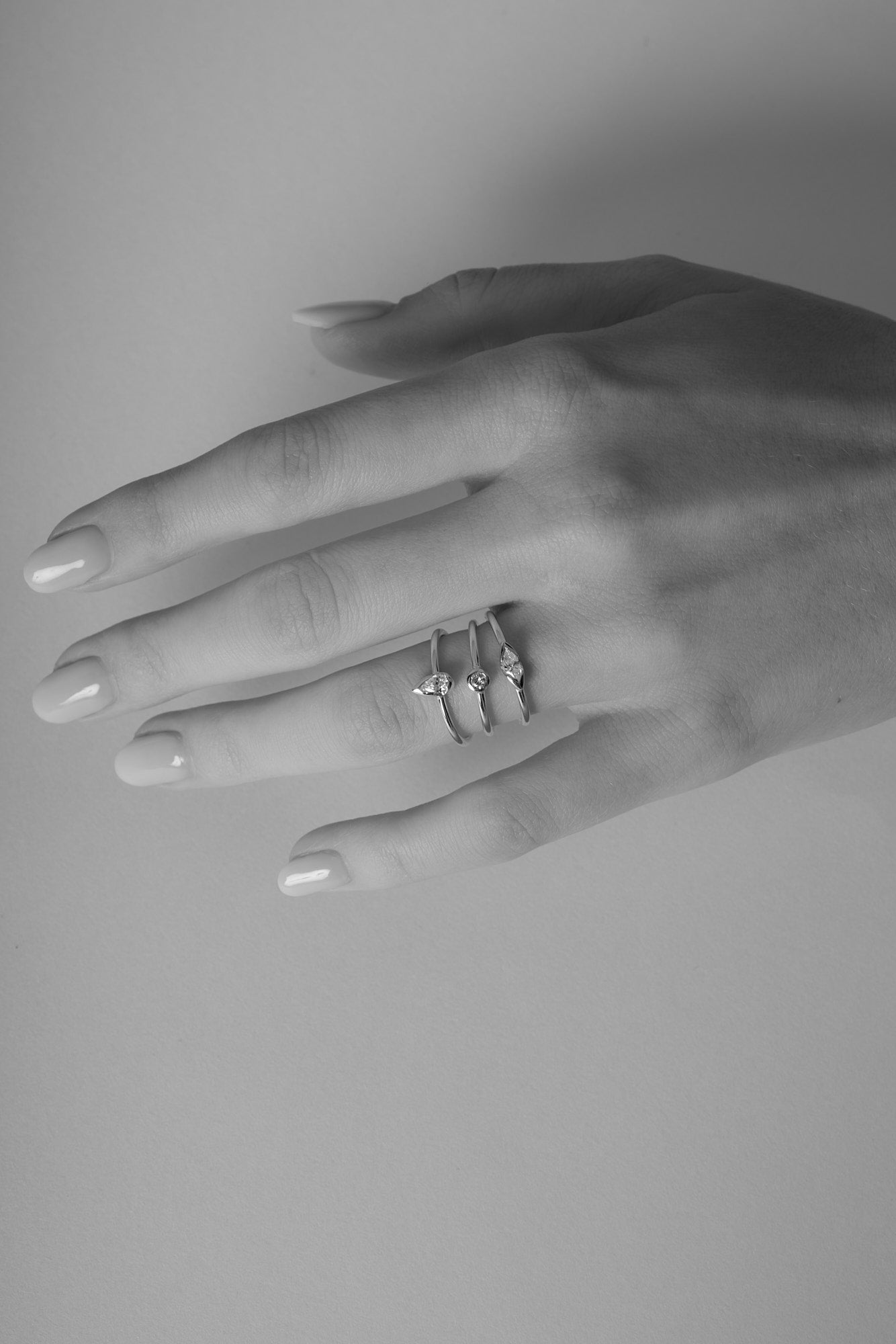 Mini Marquise Diamond Ring | 9K White Gold