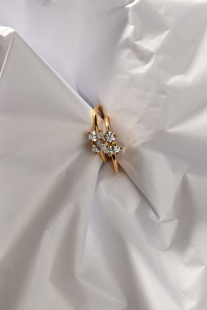 Marquise and Round Diamond Toi Et Moi Ring | 18K Yellow Gold
