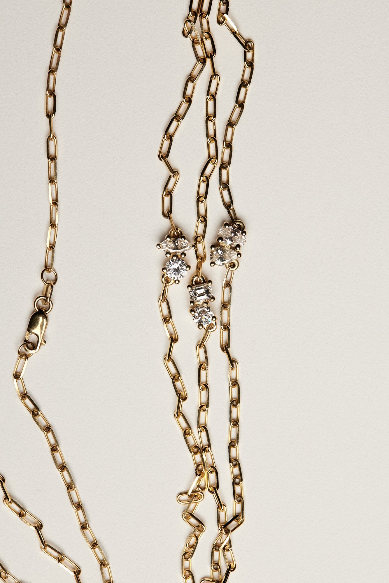 Pear and Oval Diamond Toi Et Moi Necklace | Yellow Gold