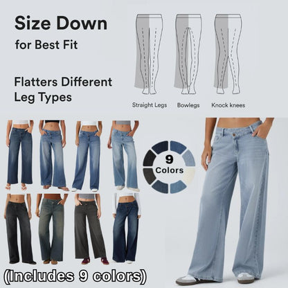 Women’s Comfort Stretch Baggy Jeans – Relaxed Fit for Everyday Wear