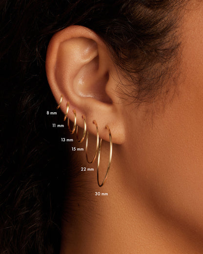 14K Gold Classic Hoops