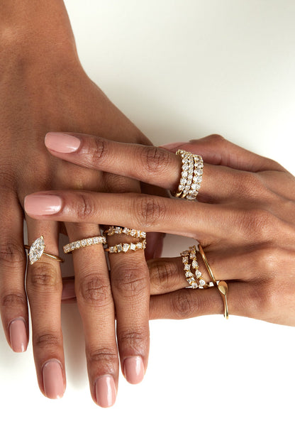 Pear Diamond Ring | 18K Yellow Gold