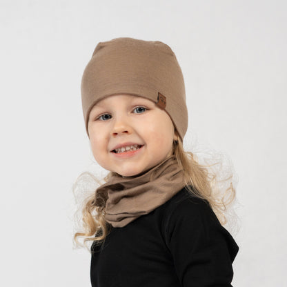 Kids' Merino Wool Neck Gaiter & Beanie 2-Piece Set
