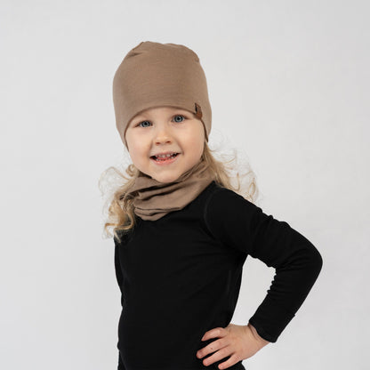 Kids' Merino Wool Neck Gaiter & Beanie 2-Piece Set