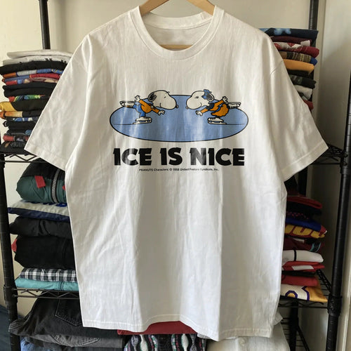 Peanuts - Ice Is Nice Washed White T-Shirt