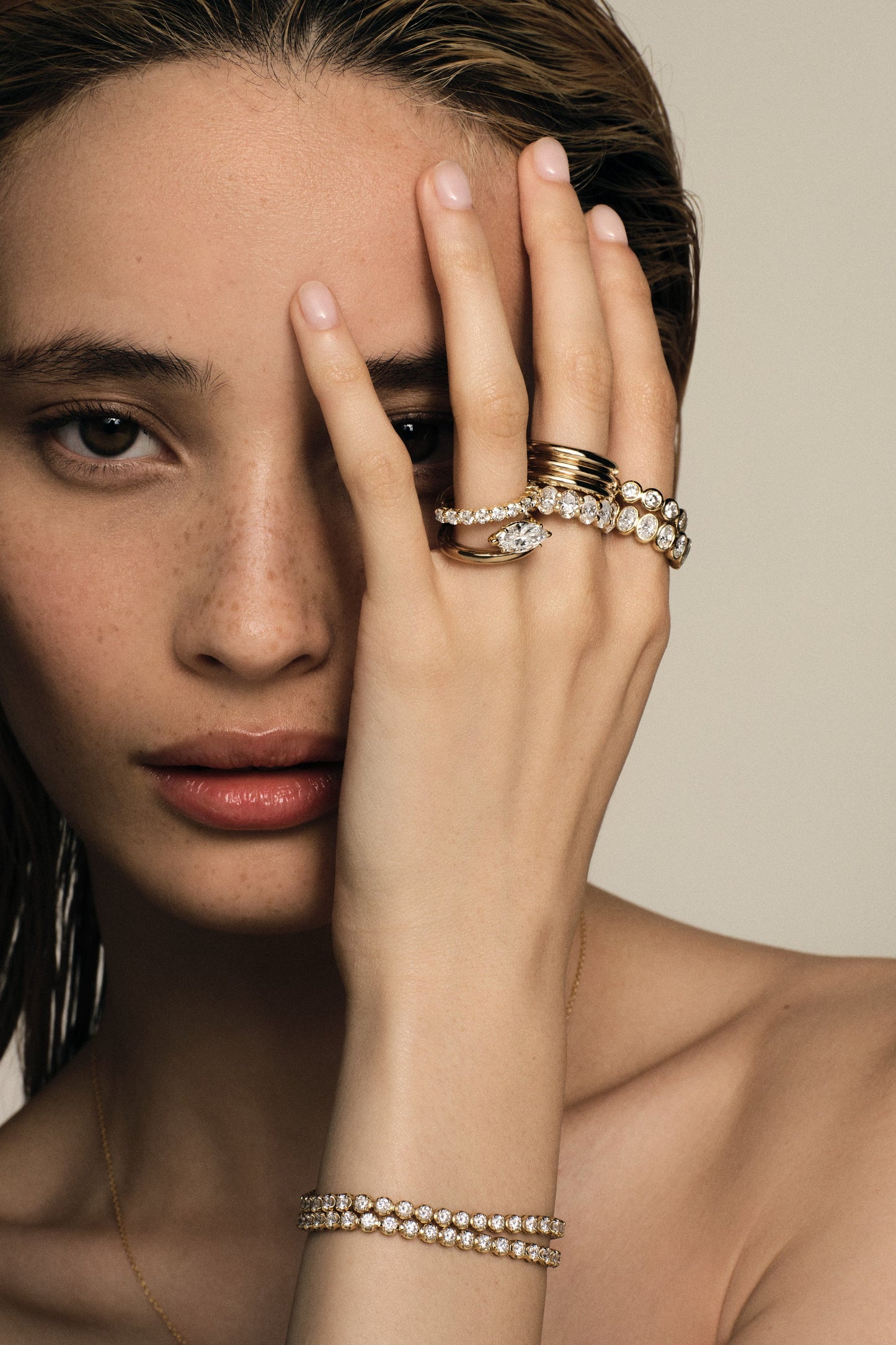 Triple Orielle Ring | Silver or 9K White Gold