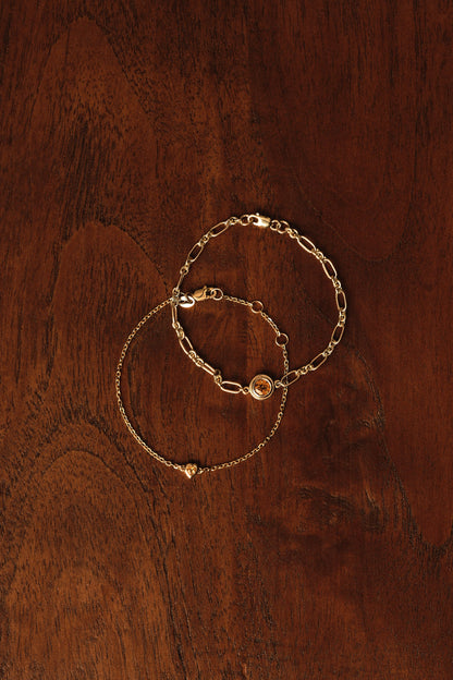 Roma Round Gemstone Bracelet | Yellow Gold, More Options Available