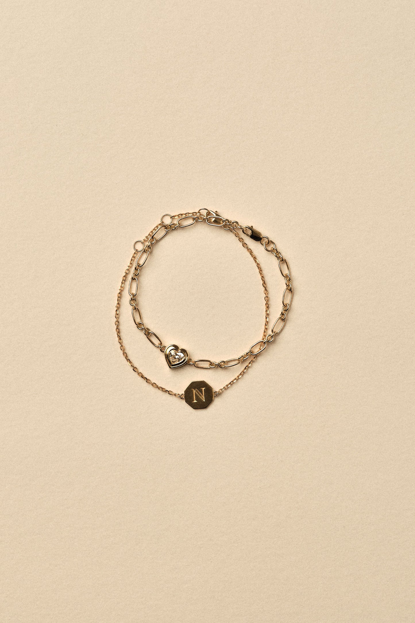 Roma Heart Diamond Bracelet | 18K Yellow Gold