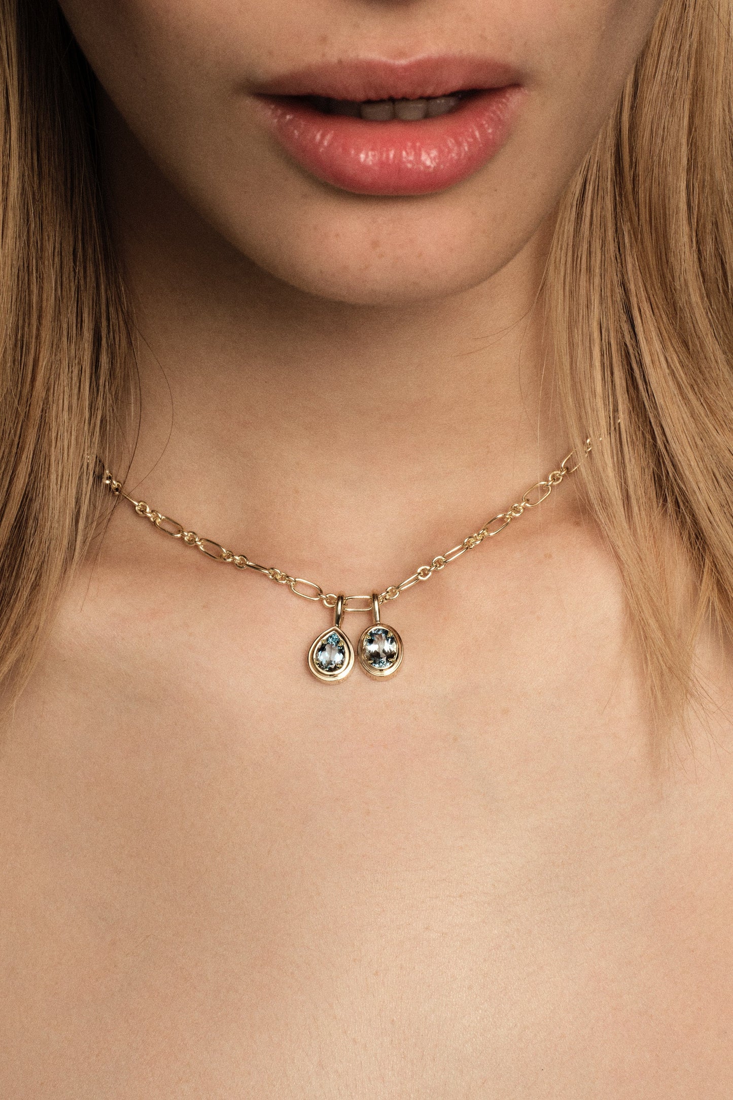 Roma Oval Gemstone Pendant | Yellow Gold