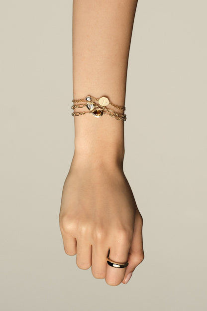Roma Oval Gemstone Bracelet | Silver