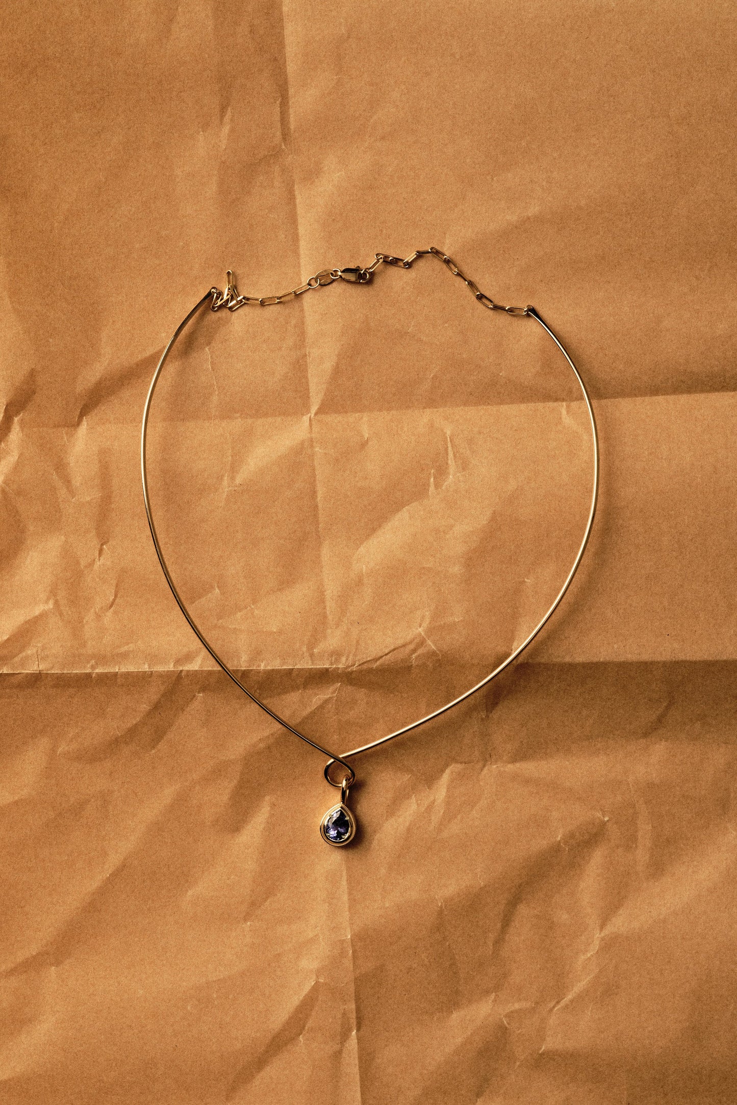 Roma Pear Gemstone Pendant | Yellow Gold