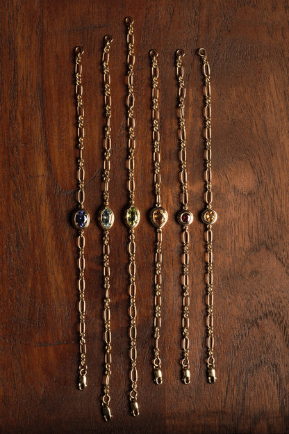 Roma Marquise Gemstone Bracelet | Silver