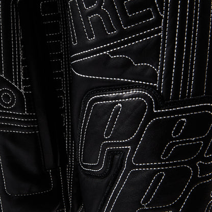 NYC Boro Quilted Jacket | Black/White