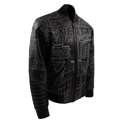 NYC Boro Quilted Jacket | Black/White