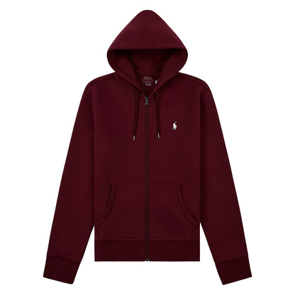 Double-Knit Zip Up Hoodie | Classic Wine