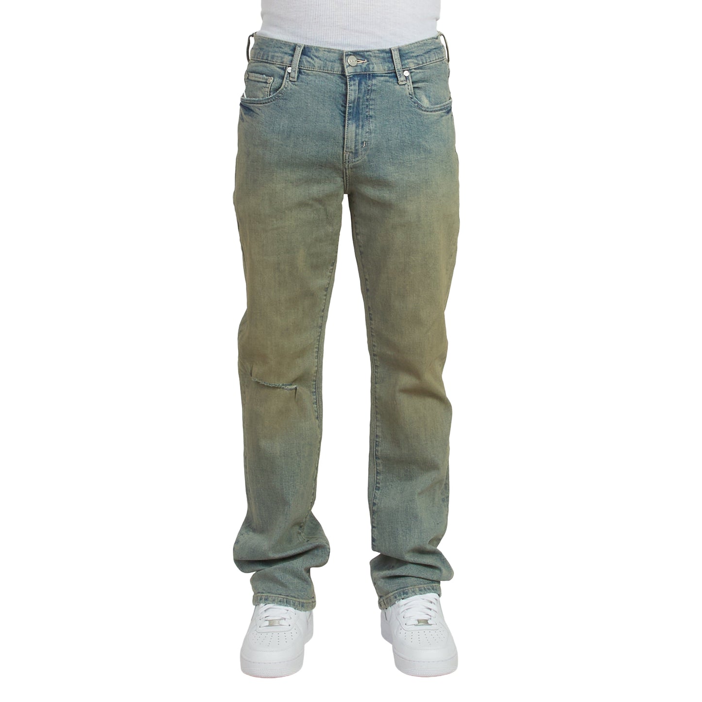 Dirty Ripped Flare Denim